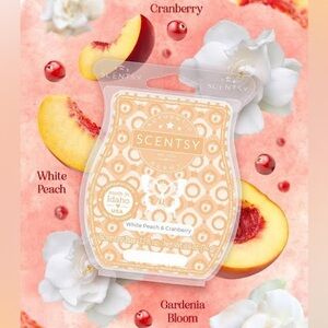 Scentsy White Peach and Cranberry, wax bar melts